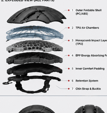 AIRVOLT X1 7-Layer Exploded CAD Diagram